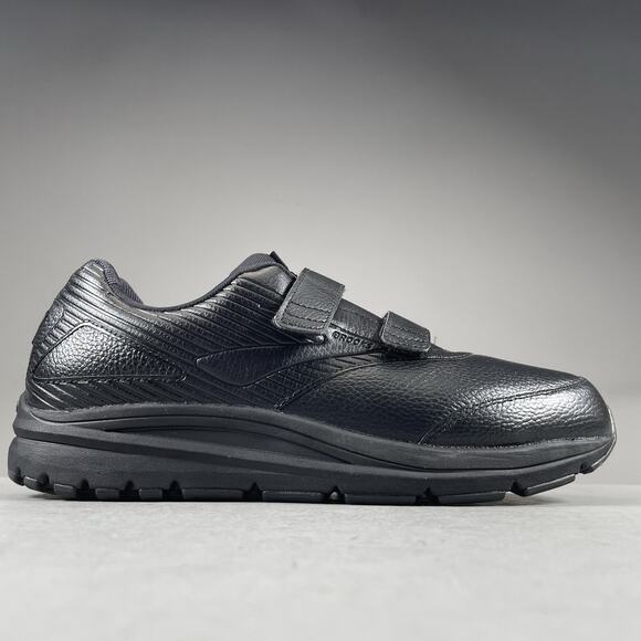 Brooks Addiction Walker V-Strap 2 Men\'s 12.5 Wide Black Leather Walking Sneakers main image 4